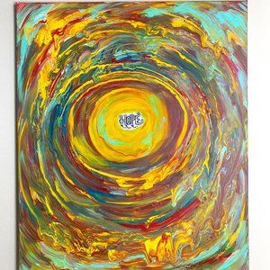 Original | Unique | Calligraphy Acrylic Canvas - Hope Storm